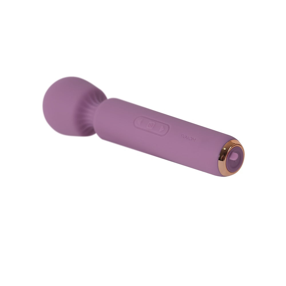 Stylish view of Svakom Mini Emma Neo Wand Vibrator, epitomizing luxury as an exquisite Mini Wand Vibrator for personalised intimate experiences.