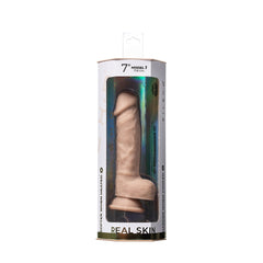SilexD 7 inch Real Skin Liquid Silicone Dildo with Suction Cup and Balls positioned among luxury adult products, showcasing its elegant design.
