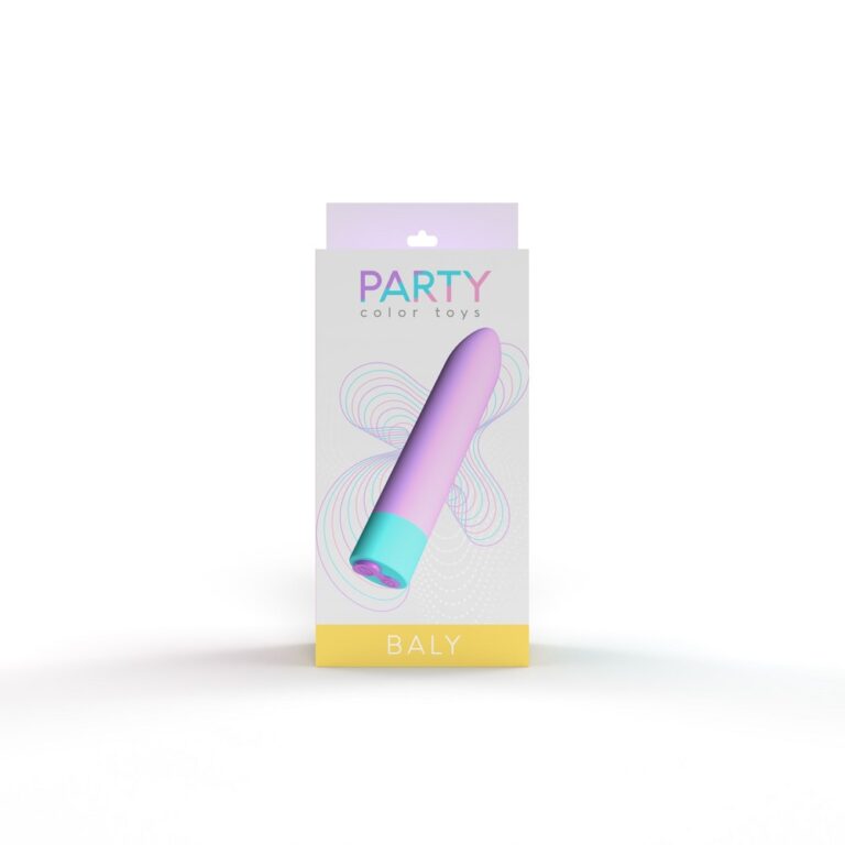 Stylish Party Color BALY Bullet Vibrator Purple showcasing its sleek form, perfect for travel and exquisite sensations.