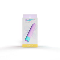Stylish Party Color BALY Bullet Vibrator Purple showcasing its sleek form, perfect for travel and exquisite sensations.