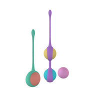 Elegant display of Party Colour Boly Kegel Training Beads Set, showcasing the silicone design and progressive weights for enhanced kegel exercises.