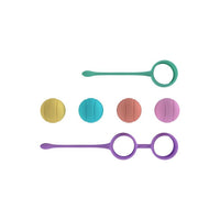 Charming Party Colour Boly Kegel Training Beads Set, highlighting its waterproof silicone construction and sophisticated design for kegel training.
