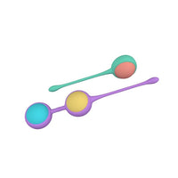 Stylish Party Colour Boly Kegel Training Beads Set with four uniquely weighted balls, perfect for luxurious pelvic health training.
