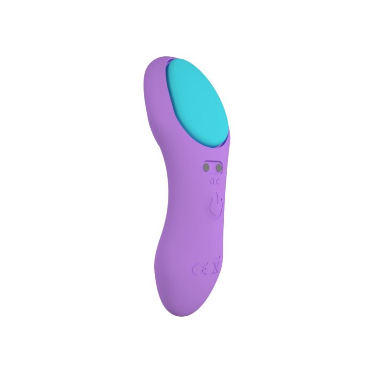 Remote control for the Party Color PANTY Remote Control Vibrator Purple, showcasing various vibration settings for exquisite enjoyment.