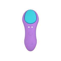 Elegant close-up of the Party Color PANTY Remote Control Vibrator Purple, highlighting its silicone and ABS materials for a luxurious feel.