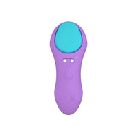 Elegant close-up of the Party Color PANTY Remote Control Vibrator Purple, highlighting its silicone and ABS materials for a luxurious feel.