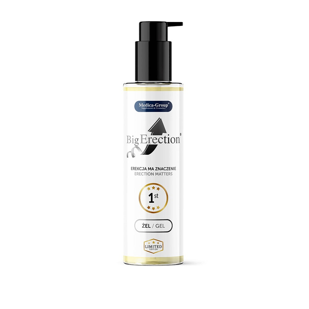 Close-up of Big Erection Gel 150ml showcasing its rich texture and natural ingredients for optimal sexual vitality.