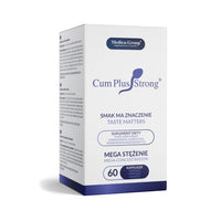 Luxurious packaging of Cum Plus Strong Tablets, showcasing high-quality supplements that support spermatogenesis and enhance erection strength.