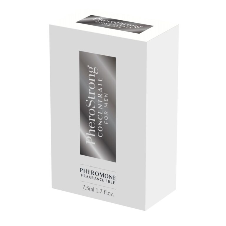 Elegant bottle of PheroStrong Fragrance Free Concentrate for Men 7.5ml, a premium pheromone concentrate for men.