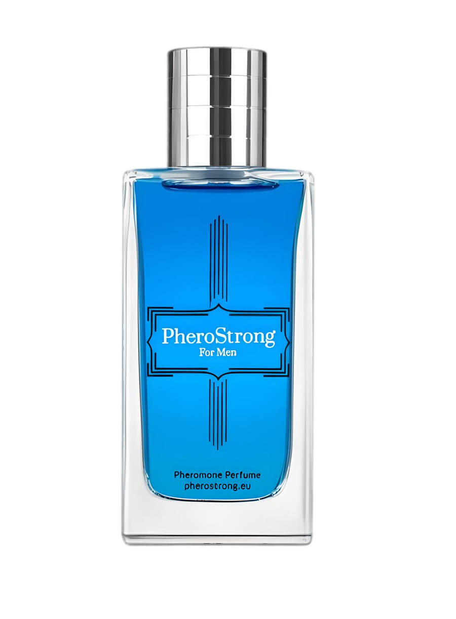 PheroStrong Pheromone for Men 50ml bottle showcasing an elegant design, promoting its captivating pheromone scent for men.