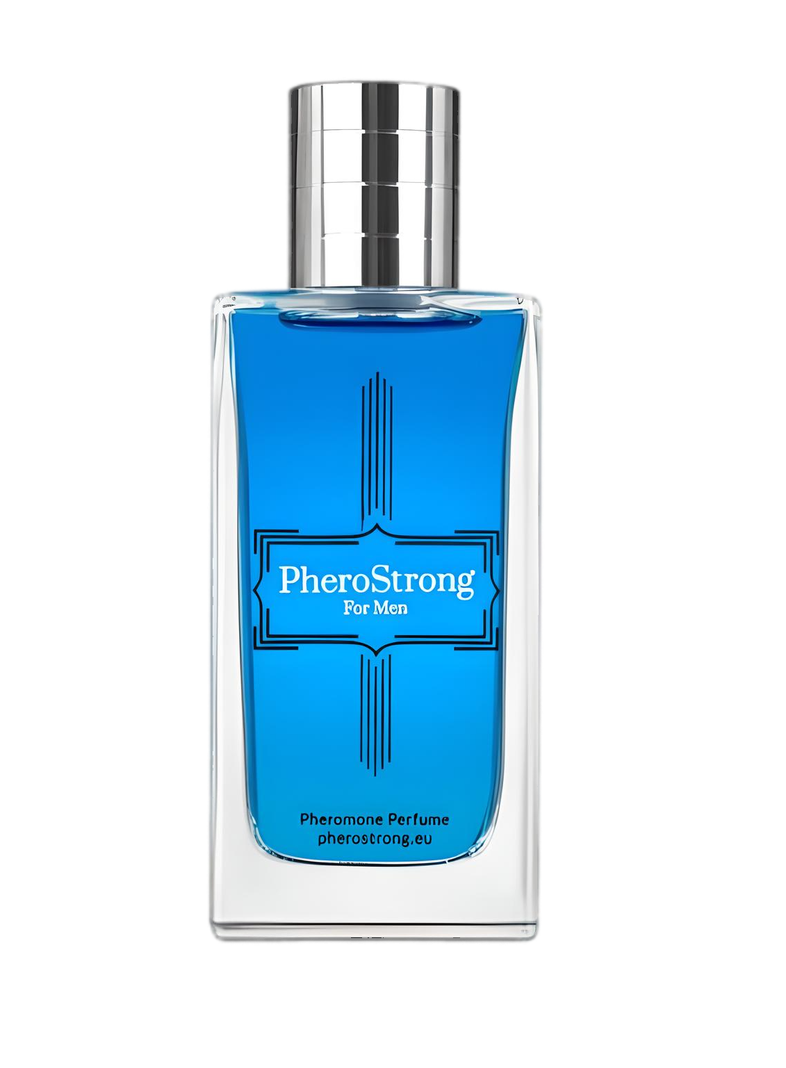 PheroStrong Pheromone for Men 50ml bottle showcasing an elegant design, promoting its captivating pheromone scent for men.