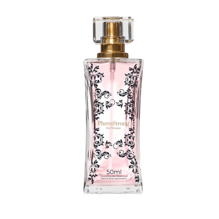 PheroStrong Pheromone for Women 50ml bottle showcasing its captivating floral scent with exotic notes, an essential addition to any luxury perfume collection.