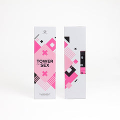 Secret Play Tower of Sex adult couples game with wooden challenge tower and three spicy dice