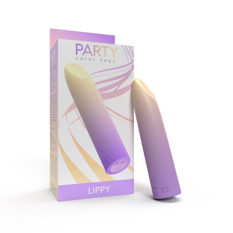 Luxurious Party Color LIPPY Rechargeable Bullet Vibrator Purple design for targeted stimulation and pleasure.