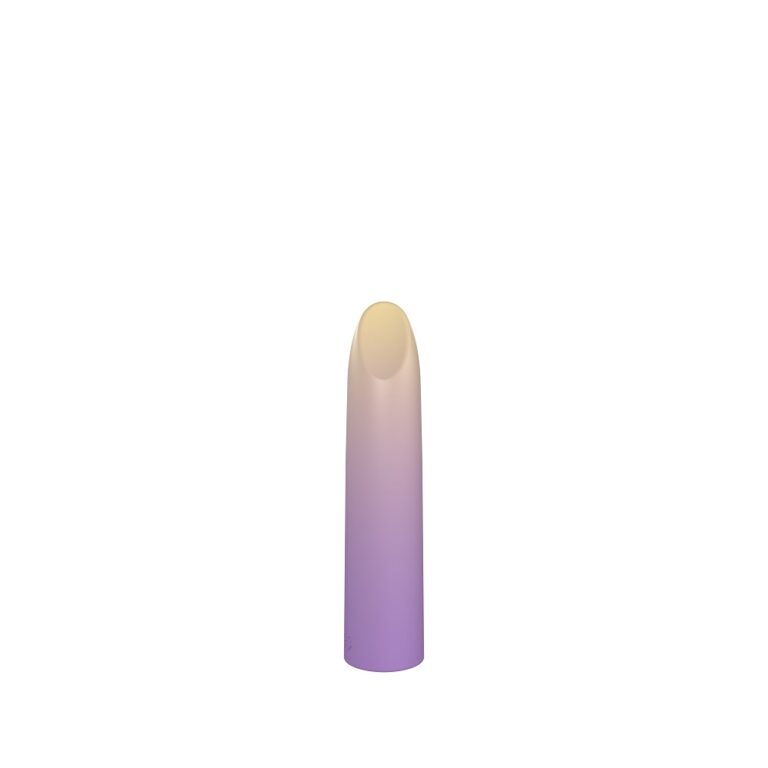 Elegant view of the Party Color LIPPY Rechargeable Bullet Vibrator in Purple, showcasing its 10 vibration modes.