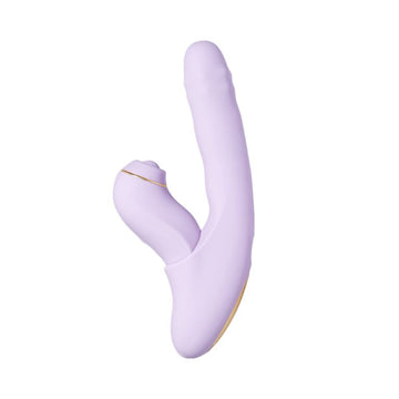 Purple toy with a gold accent on a white background