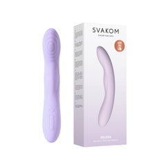 Close-up of the SVAKOM Selena G-Spot Vibrator revealing its unique ridged head for targeted pleasure.