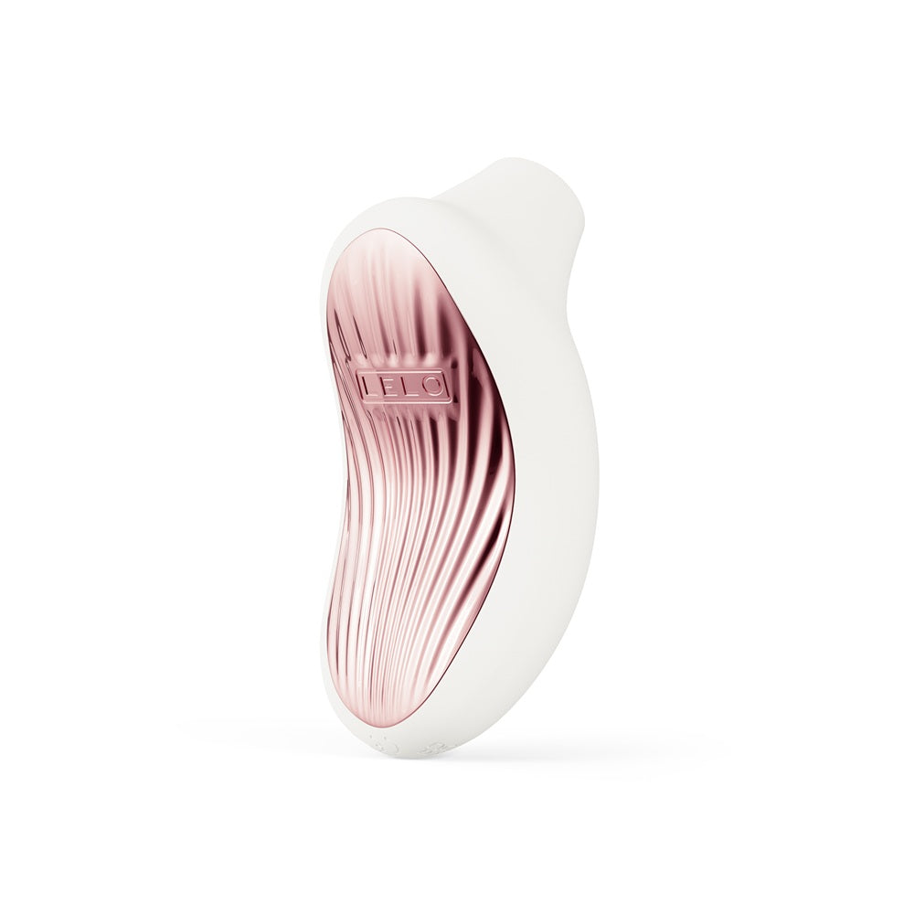 Lelo SONA 3 Cruise cream-colored sonic suction clitoral stimulator with smooth design and control buttons.