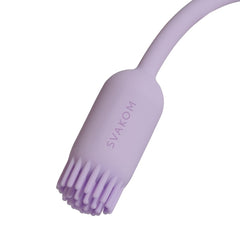 Svakom Plume flexible brush tail bullet vibrator with app control, showcasing its sleek design and compact size for intimate pleasure.