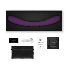 Close-up of Lelo Boomerang Dual Ended Vibrator highlighting its waterproof, body-safe silicone material and modern aesthetic.