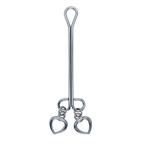 Bound to Please Clit Clip, a metal clamp with adjustable design, shown on a white background for sexual pleasure and restraint.