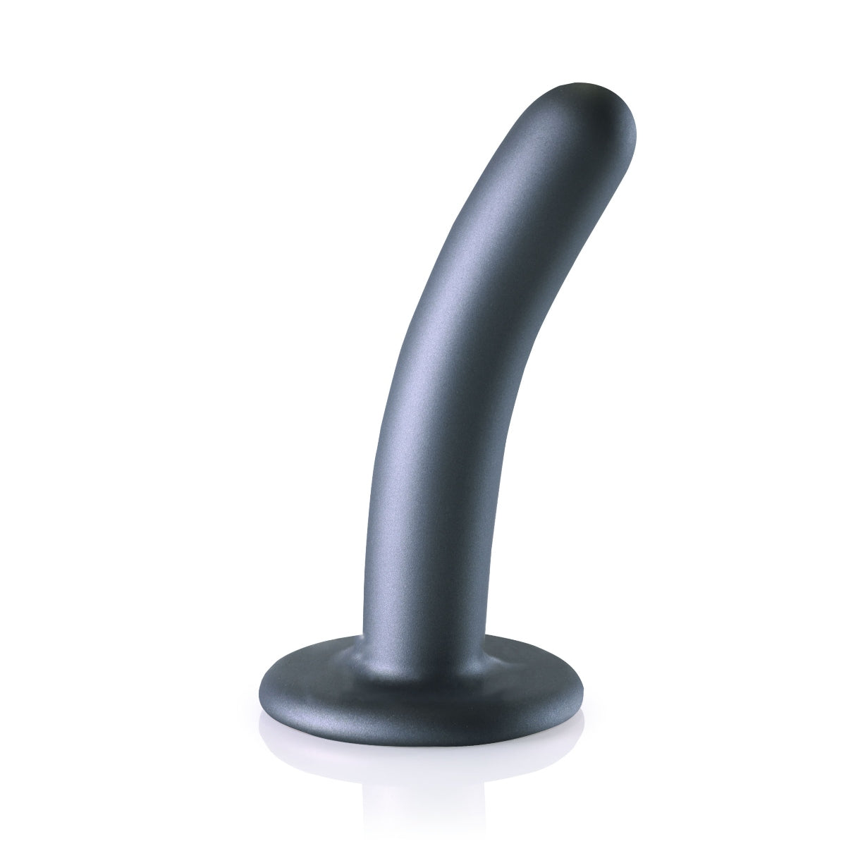 Ouch Smooth Silicone G Spot Dildo 5" - Metallic Grey - Discover Pleasure