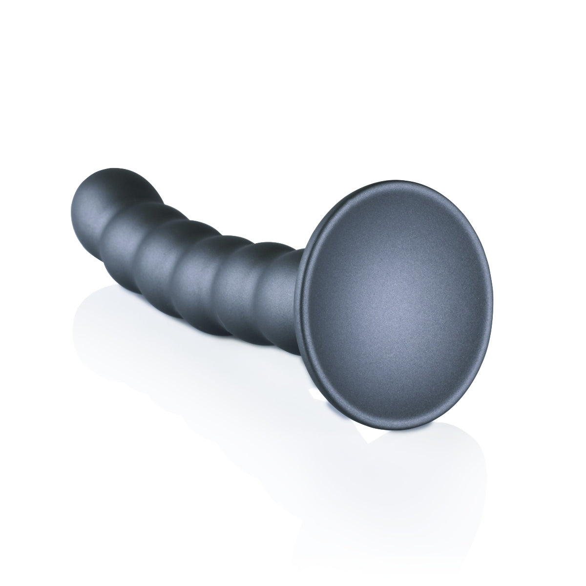 Ouch Beaded Silicone G Spot Dildo 5inch Metallic Grey, Scandals