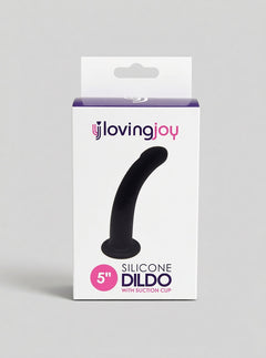 Beginners Curved 5 inch Silicone Dildo with Suction Cup, premium silicone pleasure toy
