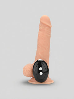 Loving Joy 7.5″ Remote Gyrating & Vibrating Silicone Dildo – luxury Vibrating Silicone Dildo with rechargeable remote control