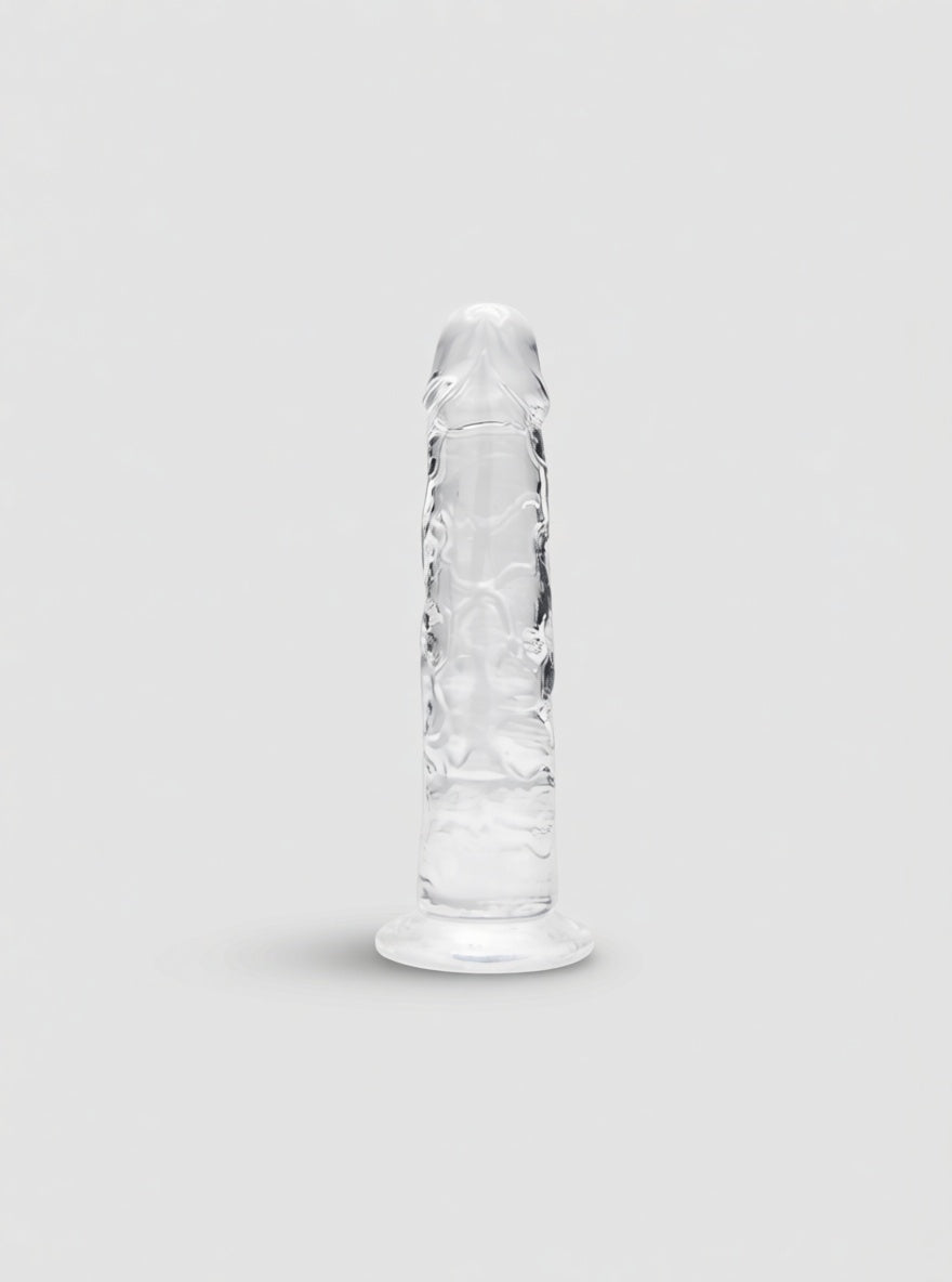 Loving Joy 6-inch clear suction cup jelly dildo, realistic design, smooth texture, suitable for intimate use, versatile and easy to clean.