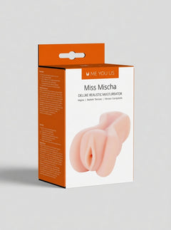 Miss Mischa Deluxe Realistic Masturbator - Lifelike Feel, Vibrator-Compatible, Latex-Free, ergonomic realistic masturbator measuring approximately 15 cm