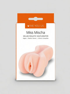 Miss Mischa Deluxe Realistic Masturbator - Lifelike Feel, Vibrator-Compatible, Latex-Free, latex-free realistic masturbator made from soft elastomer