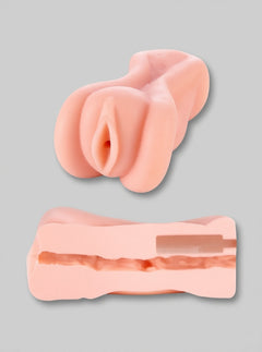 Miss Mischa Deluxe Realistic Masturbator - Lifelike Feel, Vibrator-Compatible, Latex-Free, handheld realistic masturbator design
