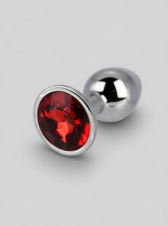 Toosh Metal Butt Plug With Gems - Aluminium Alloy, Jewelled Base, Beginner Friendly metal butt plug with polished aluminium alloy body
