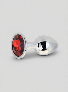 Toosh Metal Butt Plug With Gems - Aluminium Alloy, Jewelled Base, Beginner Friendly metal butt plug designed for smooth insertion