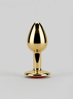 Toosh Metal Butt Plug With Gems - Aluminium Alloy, Jewelled Base, Beginner Friendly metal butt plug with glamorous crystal-style base