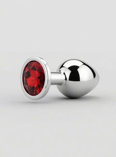 Toosh Metal Butt Plug With Gems - Aluminium Alloy, Jewelled Base, Beginner Friendly metal butt plug with weighty metal feel