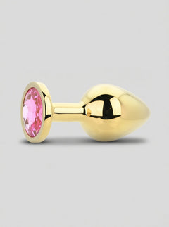 Toosh Metal Butt Plug With Gems - Aluminium Alloy, Jewelled Base, Beginner Friendly metal butt plug showing compact beginner-friendly proportions
