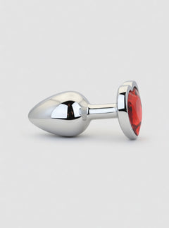 Toosh Heart Shaped Metal Butt Plug with Red Stone - S, M and L, premium metal Butt Plug designed for elegant intimate play
