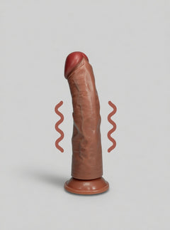 Real Rock Vibrating Regular Curved Cock Realistic Dildo