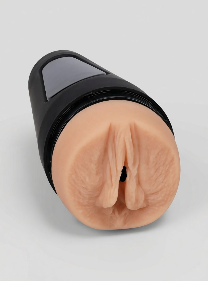 Main Squeeze Kiley Corrupt Pussy ULTRASKYN Stroker With Adjustable Suction Control in vanilla, luxury realistic masturbator view