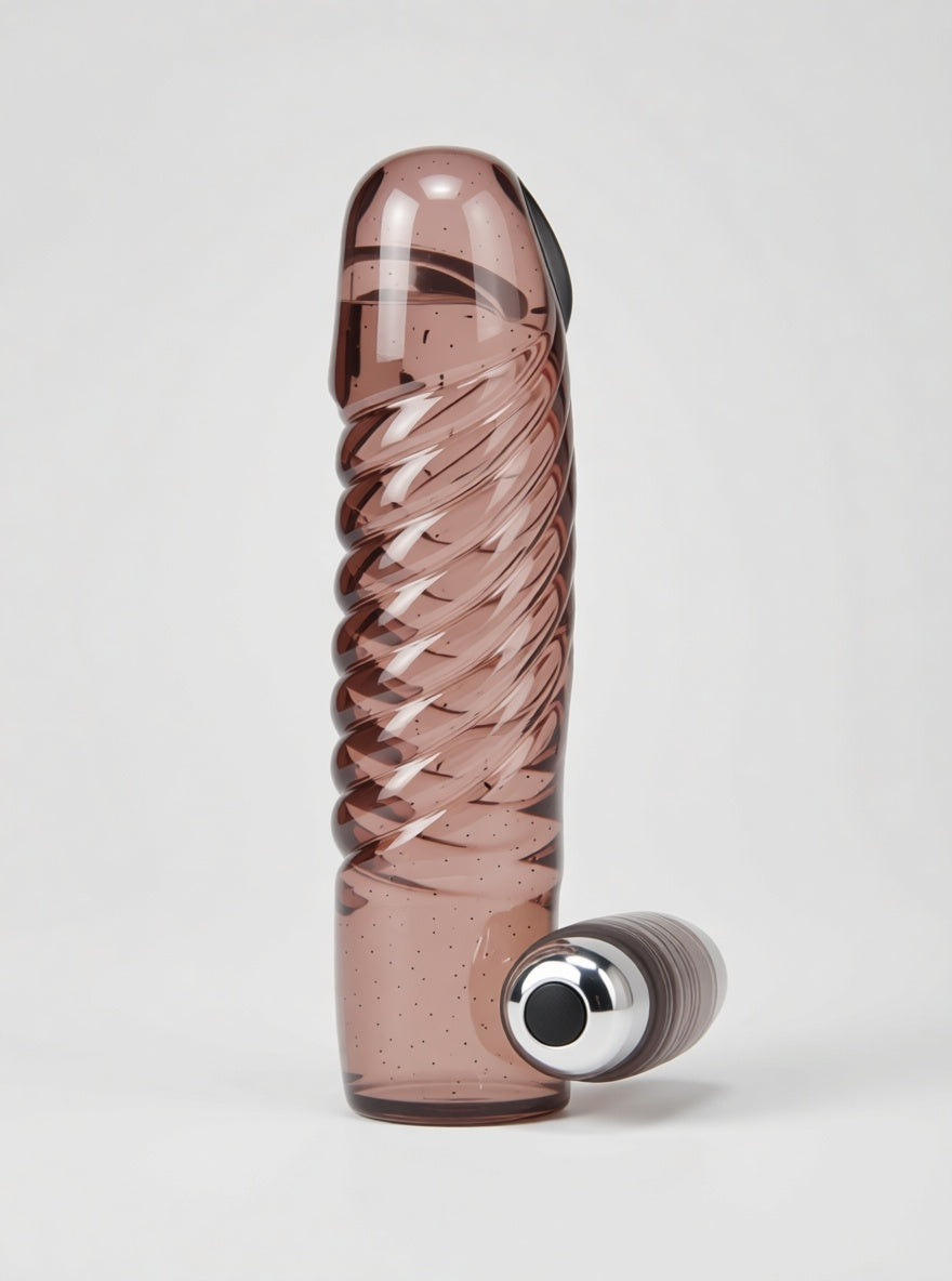 Blueline 5.25inch Vibrating Penis Enhancing Sleeve Extension