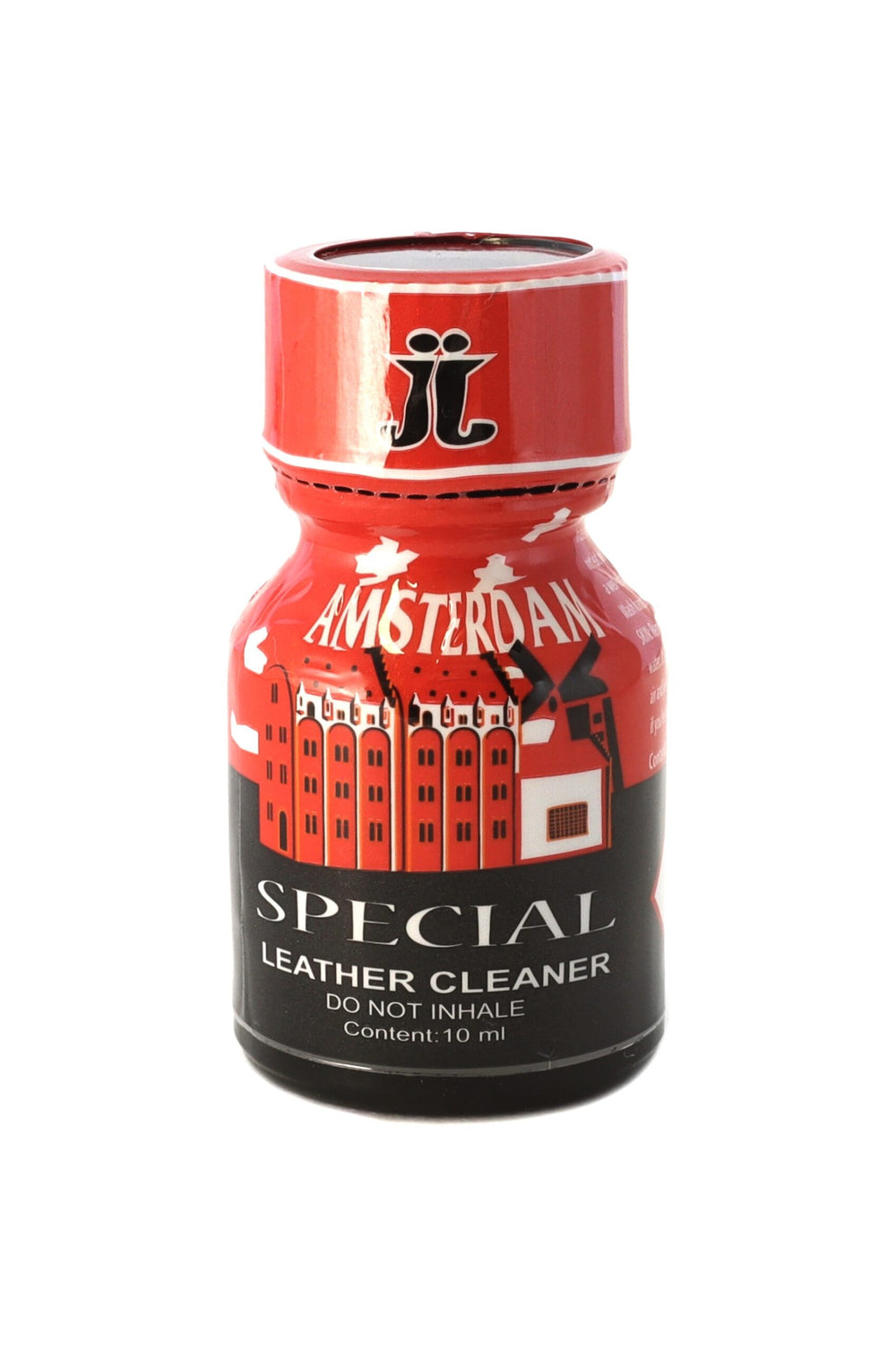 LockerRoom Amsterdam Special Leather Cleaner in a 10ml, 25ml, or 30ml bottle, designed for cleaning and restoring leather.