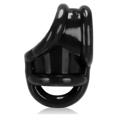 Black Oxballs Ballsling with ball splitting strap for enhanced support and sensation, designed for Cock Rings & Straps.