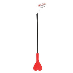 Luxurious red and black silicone heart-shaped crop from Fetish Fantasy, designed for fetish exploration and sensation play.