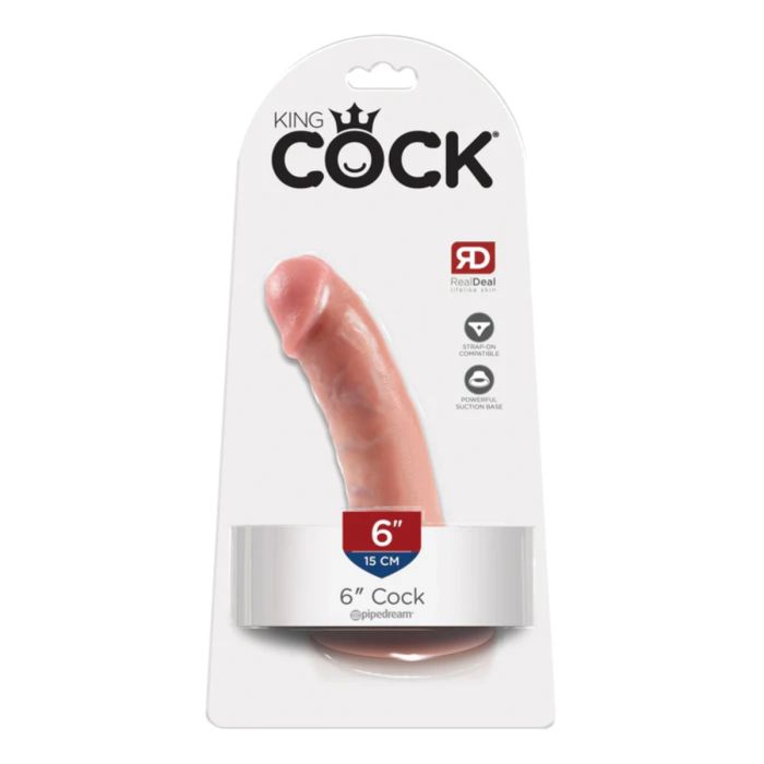 the king cock 6 inch cock is packaged in a package