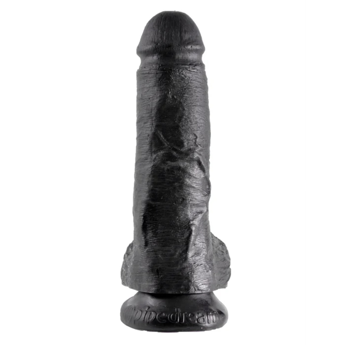 King Cock 8Inch Cock with Balls - Black