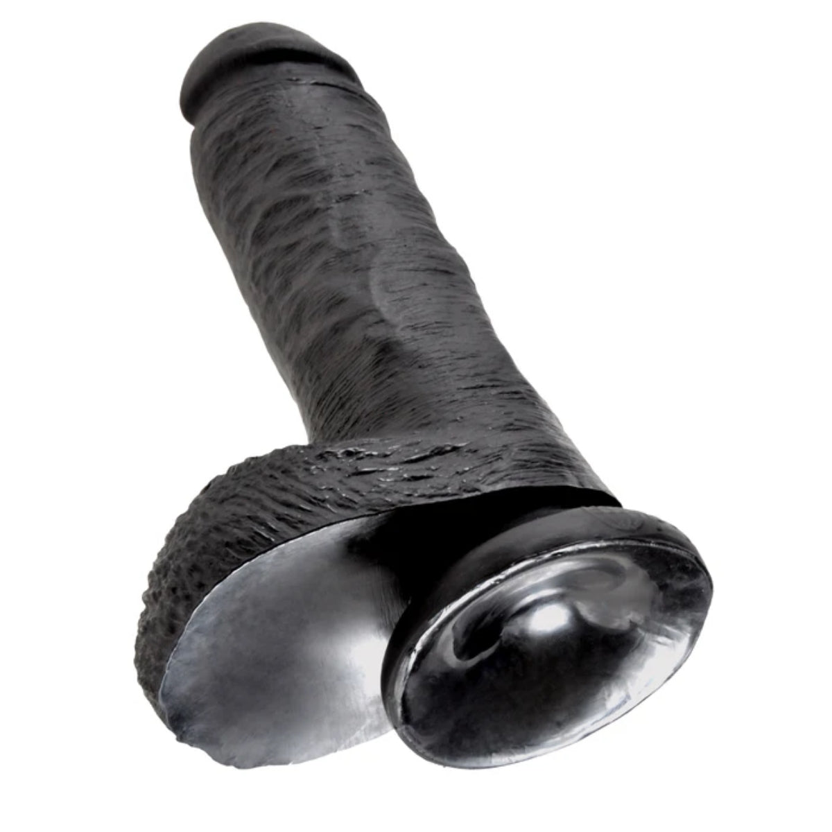 King Cock 8Inch Cock with Balls - Black