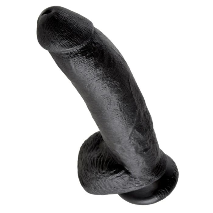 a black cock with a long black dilg attached to it