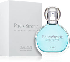 Luxurious display of PheroStrong Pheromone Popularity for Men, showcasing its irresistible scent profile, ideal for everyday and evening wear.